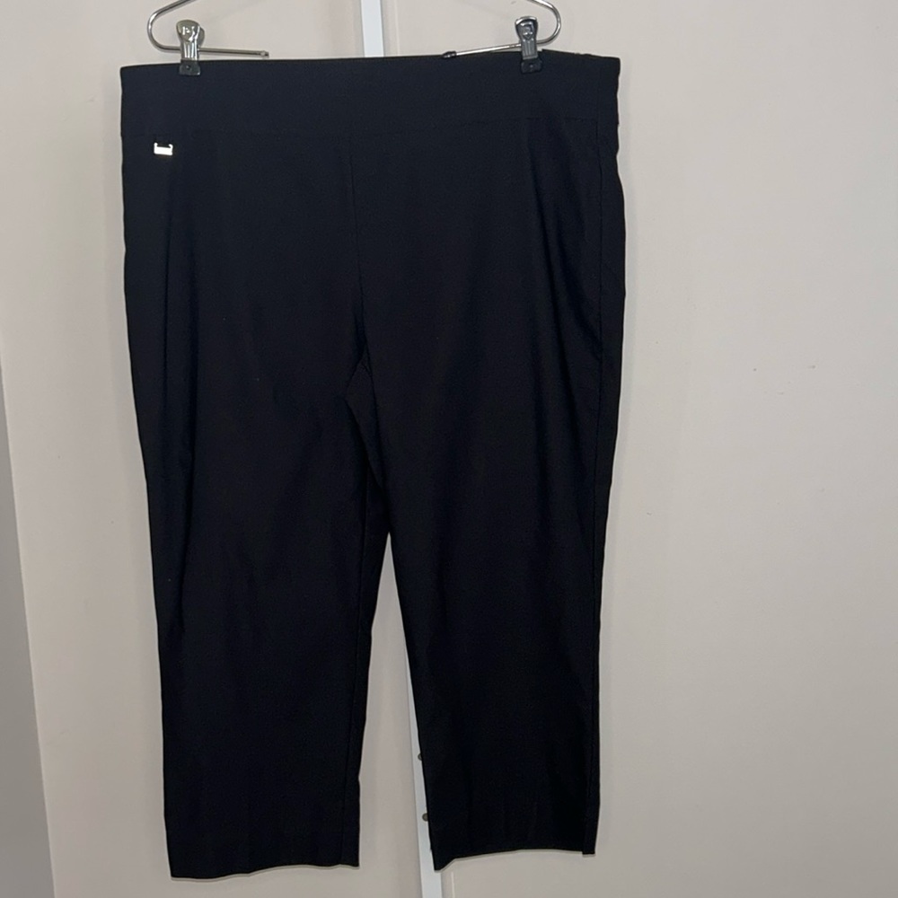 NWT Counterparts Luxe Stretch Mid Rise Crop Black Pants Size XL